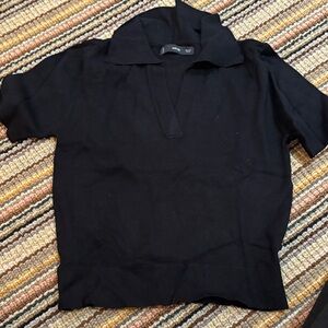 Mango Black V-Neck Sweater